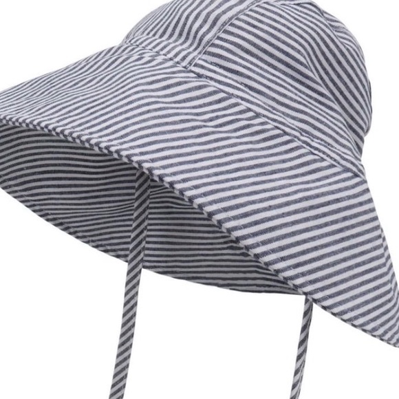 OshKosh B'gosh Navy and White Striped Velcro Bucket Hat - Picture 4 of 11